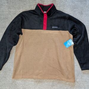 Men's Columbia Black and Tan Fleece Pullover